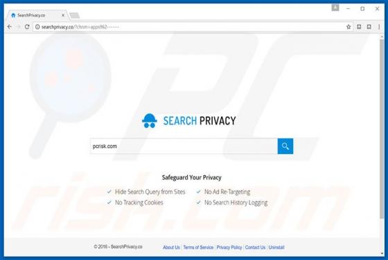 Redirection vers Searchprivacy.co