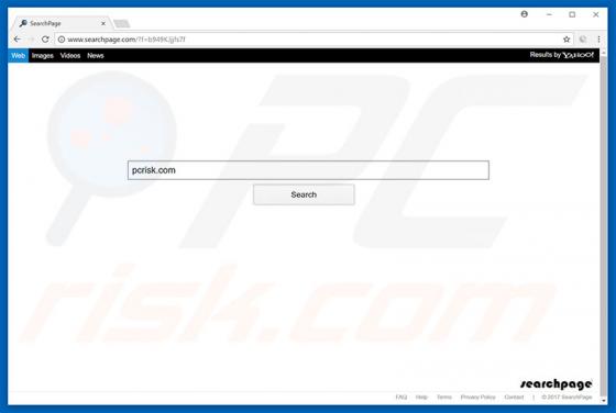 Redirection vers Searchpage.com