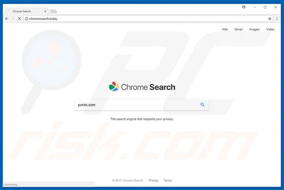Redirection vers Chromesearch.today