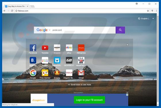 Redirection vers Fidonav.com