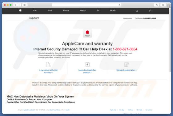 Arnaque AppleCare And Warranty (Mac)