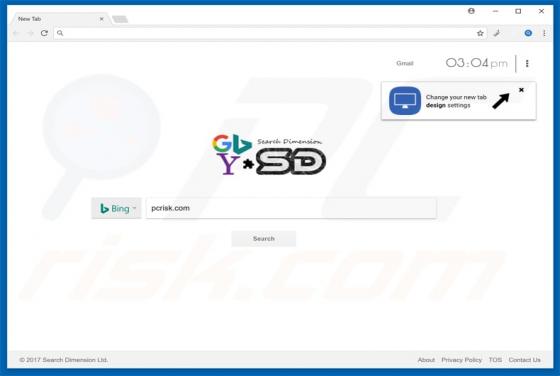 Redirection vers Searchdimension.com