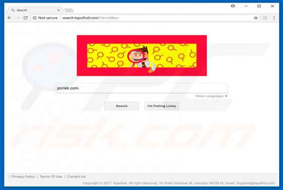 Redirection vers search.tapufind.com