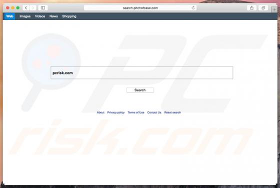 Redirection vers search.pitchofcase.com (Mac)