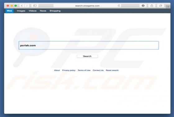 Redirection vers Search.stosgame.com (Mac)