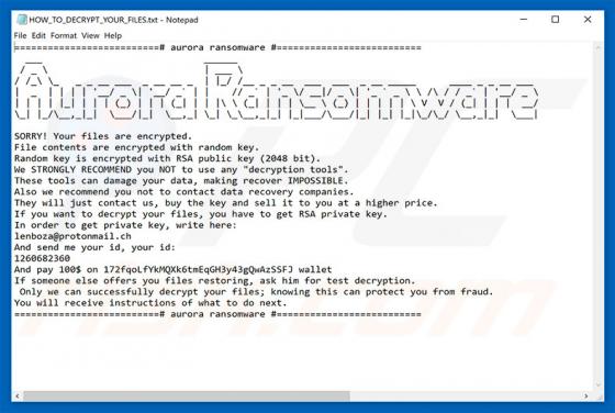 Ransomware Aurora