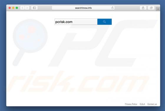 Redirection vers Searchitnow.info (Mac)