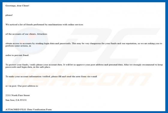 Courriel Virus PayPal