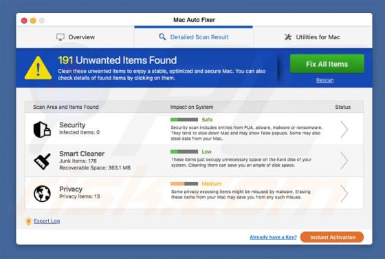 Application Indésirable Mac Auto Fixer (Mac)
