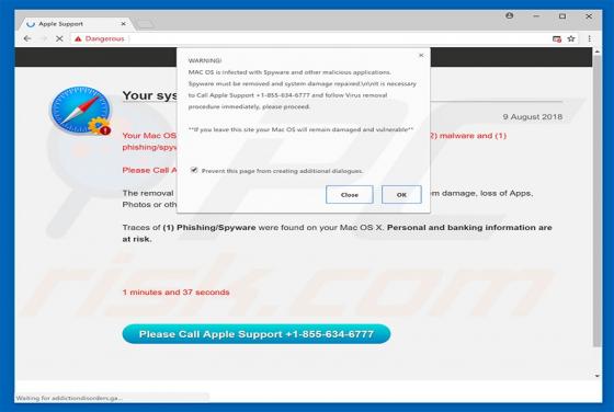 Arnaque Phishing/Spyware Were Found On Your Mac POP-UP (Mac)