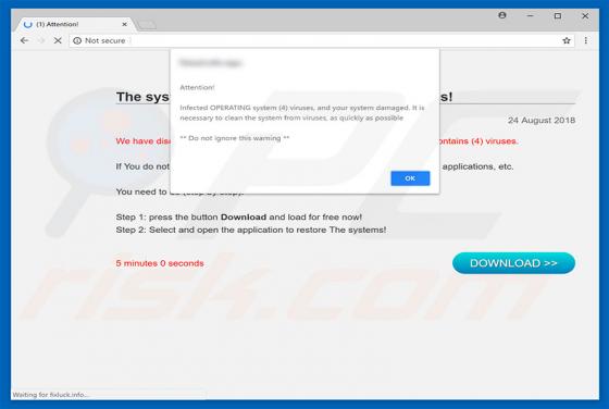 POP-UP Arnaque Found 4 Virus