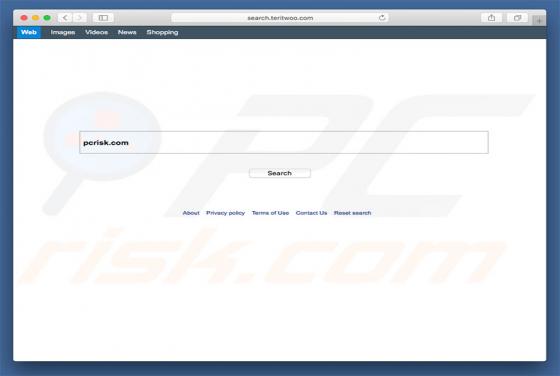 Redirection vers Search.teritwoo.com (Mac)