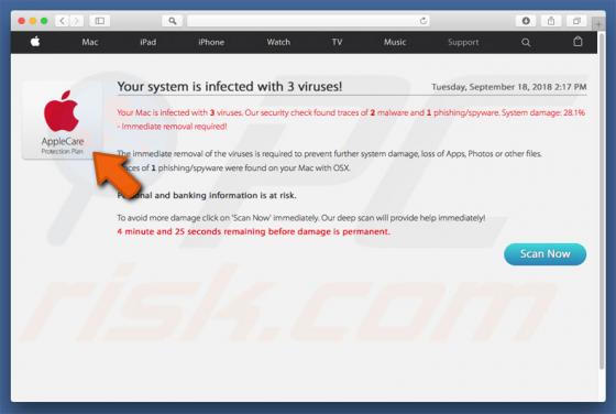 Arnaque AppleCare Protection Plan POP-UP (Mac)