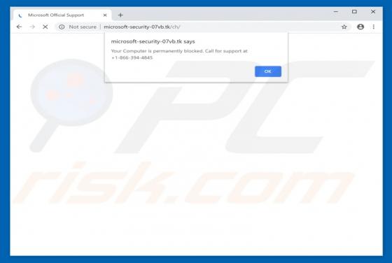 POP-UP Arnaque Your Computer Is Permanently Blocked