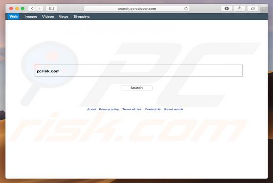 Redirection vers Search.parazipper.com (Mac)
