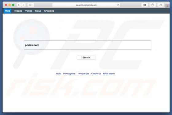 Redirection vers Search.pensirot.com (Mac)