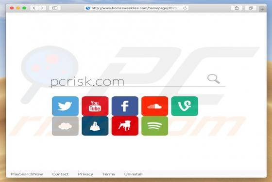 Redirection vers Homesweeklies.com (Mac)