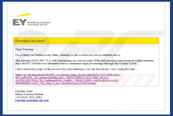 Courriel Virus Ernst & Young