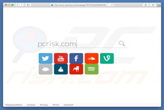 Redirection vers Searchp.icu (Mac)
