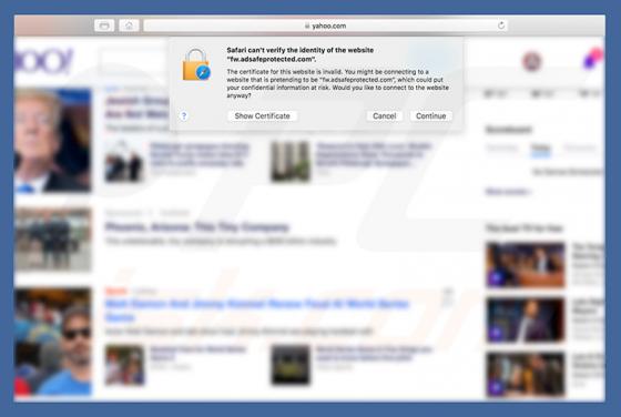POP-UP AdSafeProtected (Mac)