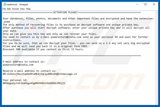 Logiciel de rançon Puma