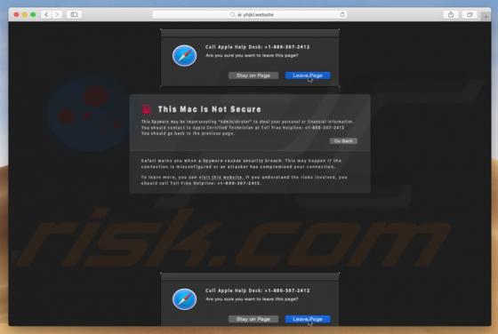 Arnaque This Mac Is Not Secure POP-UP (Mac)