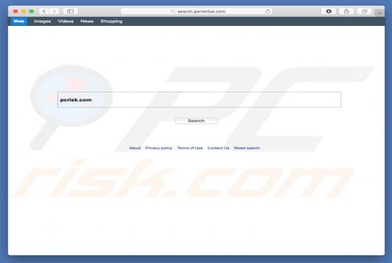 Redirection vers Search.porterice.com (Mac)