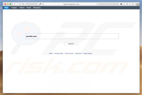 Redirection vers Search.hogwarin.com (Mac)