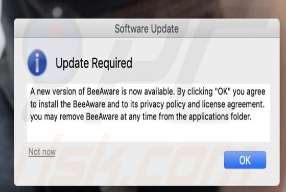 Logiciel de publicité BeeAware (Mac)