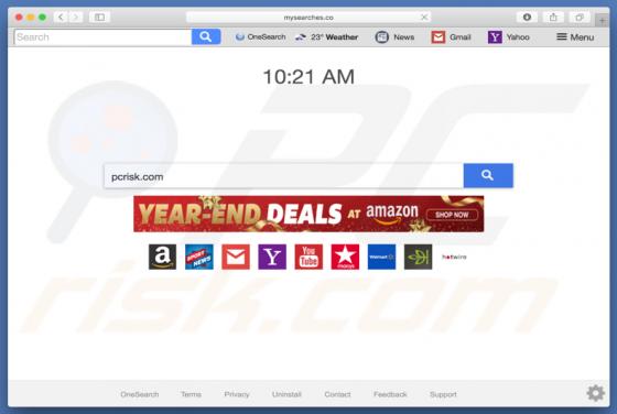 Redirection vers Mysearches.co (Mac)