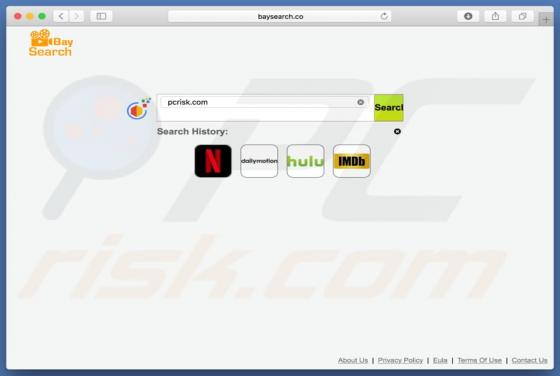 Redirection vers Baysearch.co (Mac)