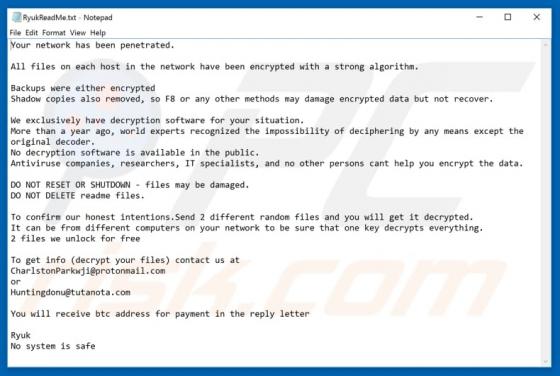Logiciel de rançon RYK