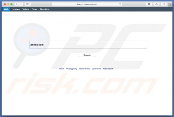Redirection vers Search.regevpop.com (Mac)