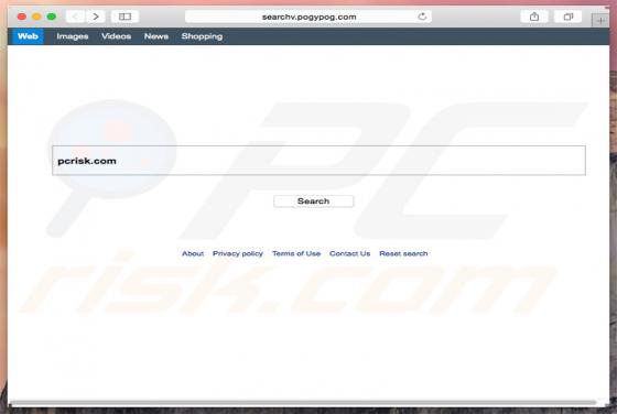 Redirection vers Search.pogypog.com (Mac)
