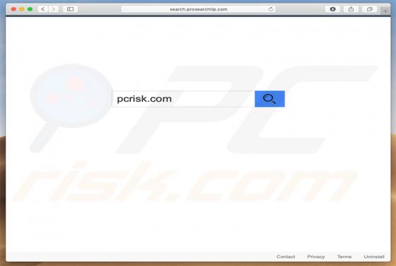Redirection Search.prosearchtip.com (Mac)