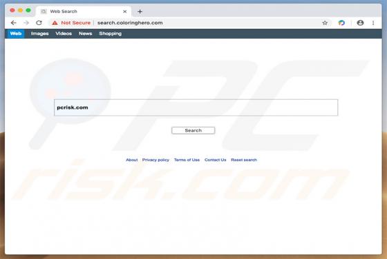 Redirection Search.coloringhero.com (Mac)
