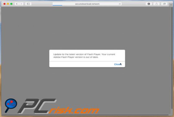 POP-UP Arnaque Mise à Jour vers la dernière version de Flash (Mac)