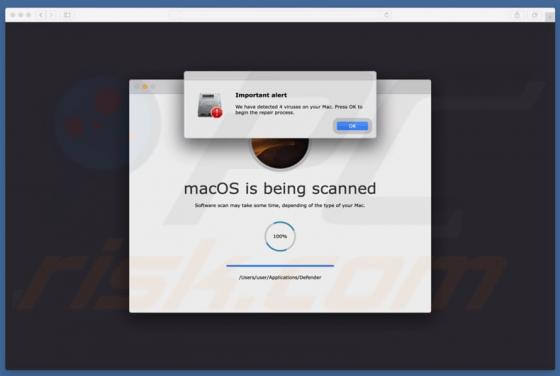 POP-UP Arnaque 'Your Mac Is Infected With 4 Viruses' (Mac)