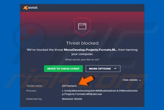 Logiciel Malveillant IDP.Generic