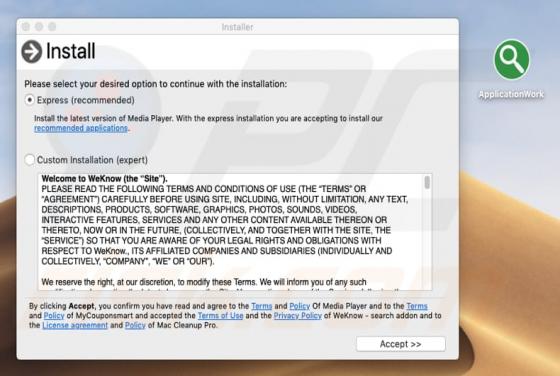 Logiciel Publicitaire ApplicationWork (Mac)