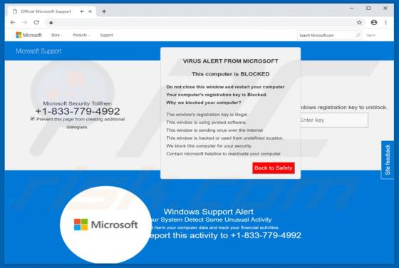 POP-UP Arnaque Windows Protected Your PC