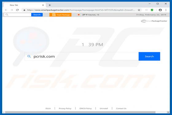 Redirection Smartpackagetracker.com