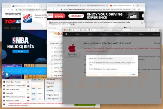 Virus POP-UP publicitaire (Mac)
