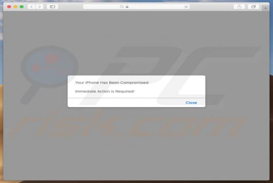 Pop-up Arnaque Your Apple iPhone Is Severely Damaged (Mac)