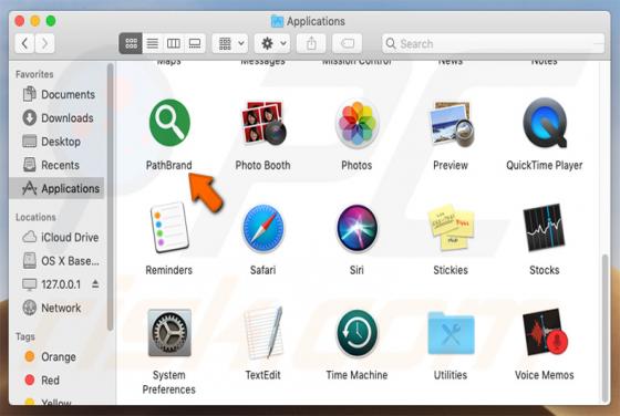 Logiciel publicitaire PathBrand (Mac)