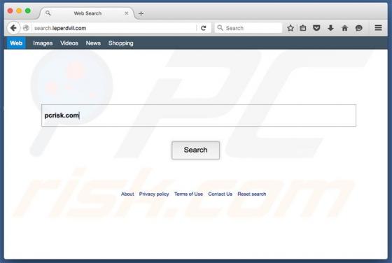 Redirection Search.leperdvil.com (Mac)
