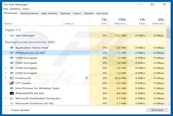 Logiciel publicitaire BWplayer