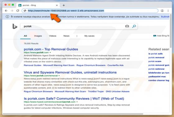 Redirection Searchroute (Mac)