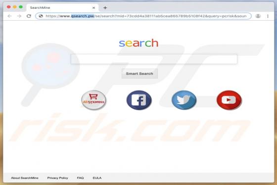 Redirection Qsearch.pw (Mac)