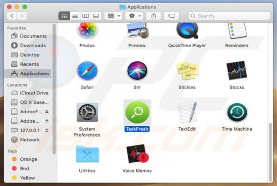Logiciel publicitaire TaskFresh (Mac)